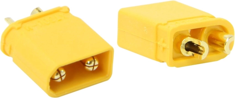 JAMARA high-current XT30 connector, gold-plated, Grip, pair