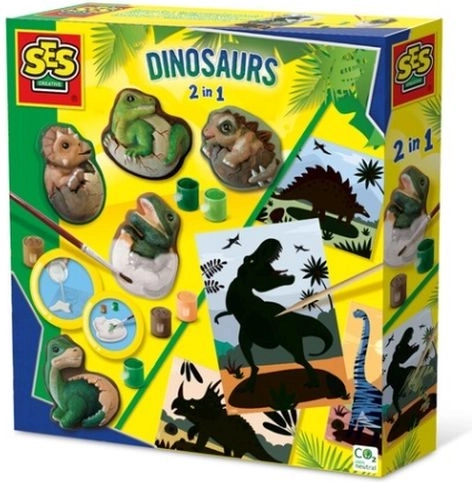SES odlitci od gipsa dinosauri 2 u 1