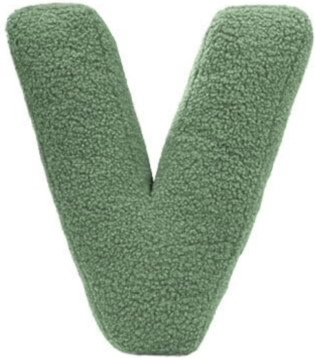 Mealini plush letter V in green - 1 piece