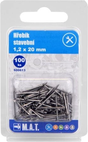 Građevinski čavli 20 × 1,2 mm, 100 kom