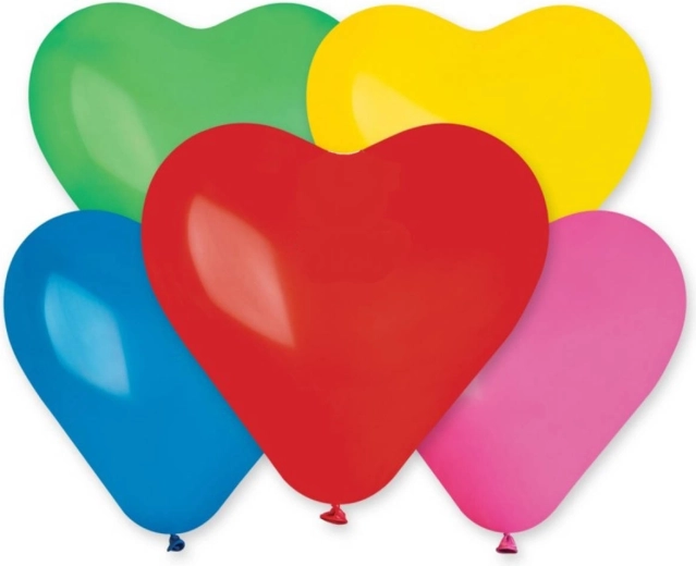 Balon na napuhavanje Gemar u obliku srca, pastelni 25 cm - 1 komad