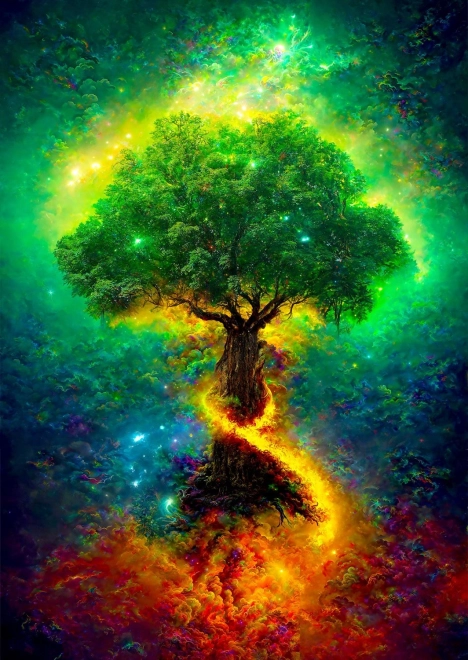 Uživajte u slagalici Nordijsko Drvo Života 1000 Dijelova