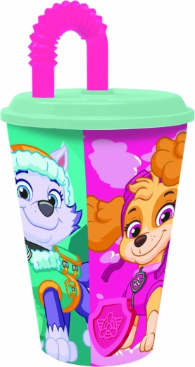 Plastična čaša sa slamkom PAW Patrol 430 ml