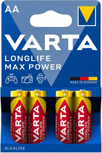 Varta Longlife Max Power alkalne baterije AA, 4 kom