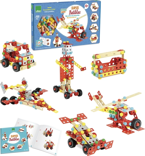Vilac drvena konstrukcijska igra Super Batibloc
