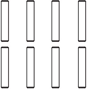 Set of 2 × 10 pins V8 for Voltage, Major, Tiger, Hoolk, Infect and Ripper
