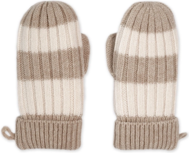 Lodger rukavice stripe merino bež, vel. 1–2 godine - 1 komad