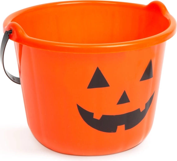 Halloween plastic bucket with pumpkin design