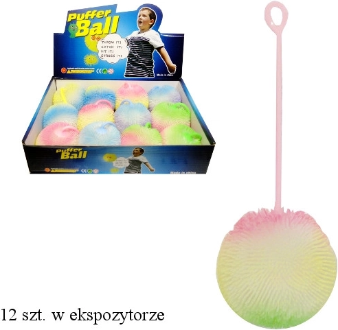 Svjetleća antistres loptica s mekim šiljcima i držačem