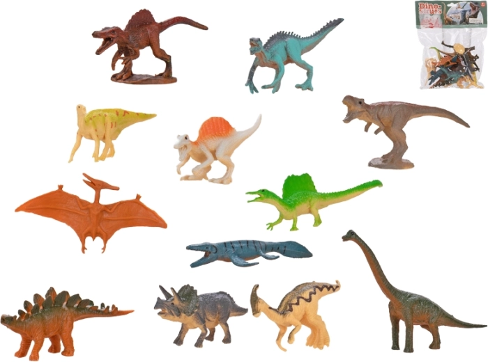 Set od 12 figurica dinosaura (6,5–10 cm) u vrećici