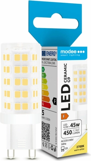 LED žarulja G9 keramička 4,3 W toplo bijela