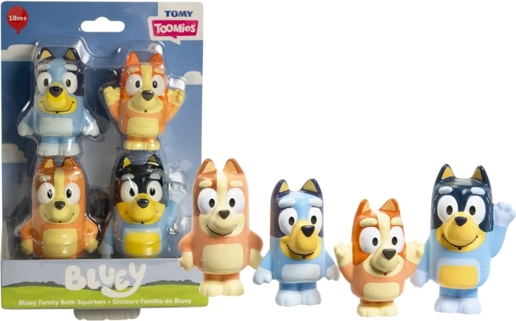 Toomies Bluey set škripavih figurica za kadu 4 kom