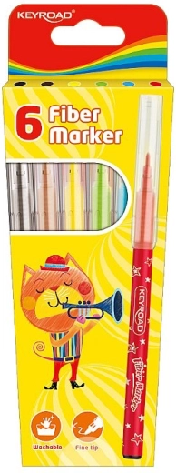Washable Keyroad Markers, set of 6 colors