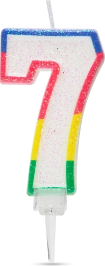 Number 7 Birthday Candle