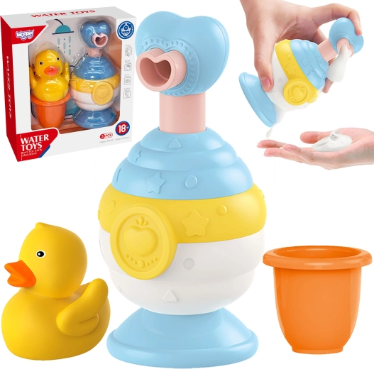 Set za kupanje s patkicom, čašicom i dozatorom sapuna WOOPIE Baby
