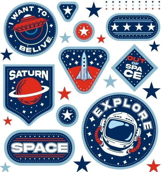 Svemirske naljepnice za peglanje