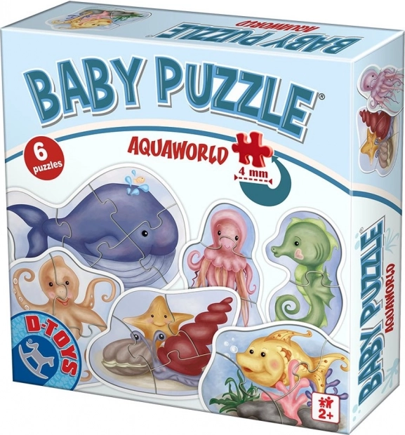 D-Toys baby puzzle Podmorski svijet 6u1 (2–5 dijelova)