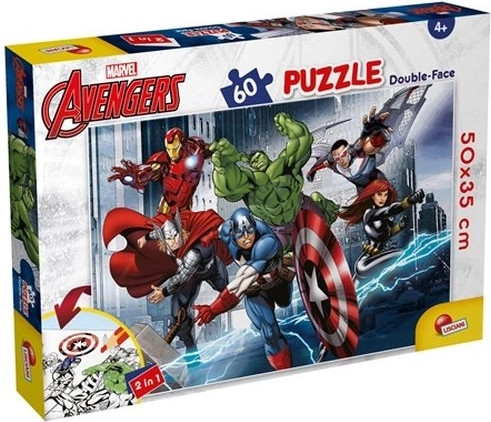 Lisciani Marvel Avengers obostrana podna slagalica 2u1 (60 dijelova)