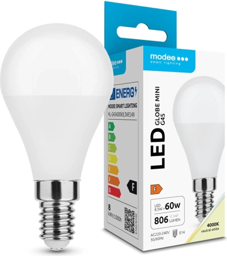 Modee LED žarulja Globe Mini G45 8,5 W E14 806 lm neutralno bijela