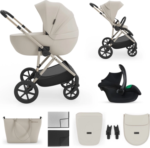 Kombinirani dječji kolica 3u1 Kinderkraft PRIME 3 sand dune