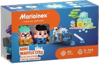Konstrukcijski set Waffle Mini - Policijski Auto i Zlatarna