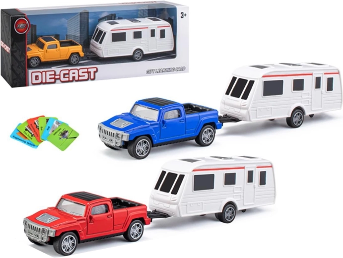 Metalni pickup s karavanom – set vozila