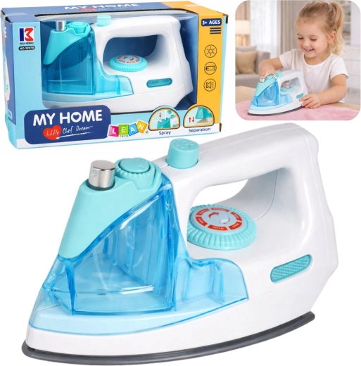 Dječje glačalo s raspršivačem, svjetlom i zvukom – plavo
