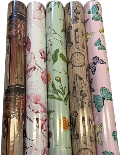 Luksuzni poklon-papir 70 × 100 cm – 2 lista, miks motiva