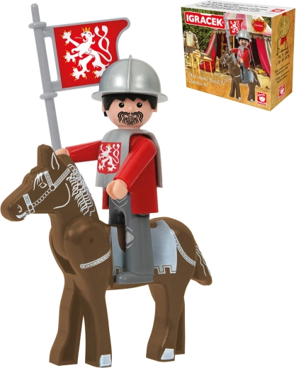 Efko Igráček Karlo IV. Loučeň – set za igru s oklopom i konjem