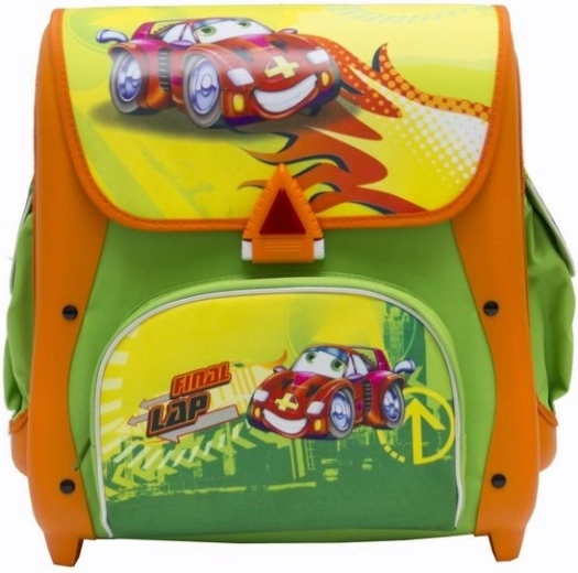 Cars school satchel 21 l green-orange - 1 piece