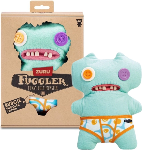 Fuggler Budgie Gaptooth Mc Goo Plush Toy in Underpants, 22 cm