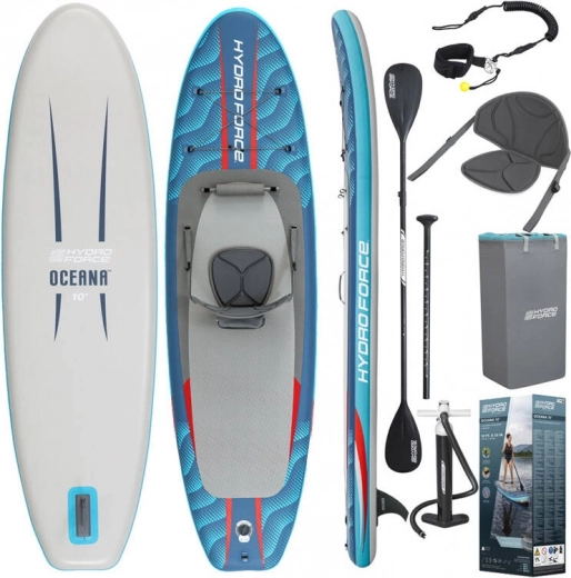 Nafukivi paddleboard HYDRO-FORCE OCEANA 2u1 sa sjedalom 305 × 84 × 15 cm