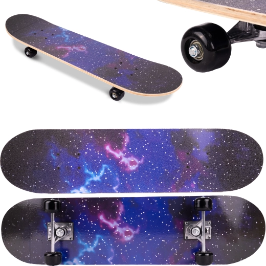 Skateboard Galaxy s obostranim otiskom