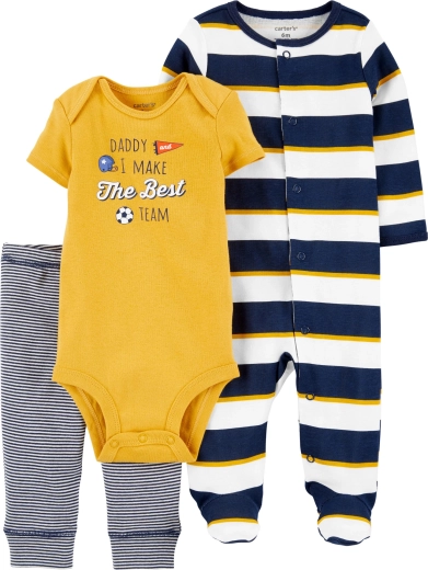 Carter’s 3-dijelni set za bebu Daddy – kombinezon, body kratkih rukava i trenirka