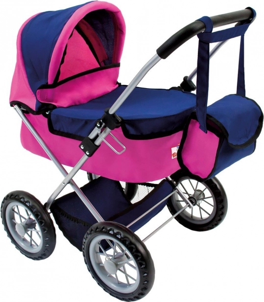 Bino doll stroller with bag – pink and blue