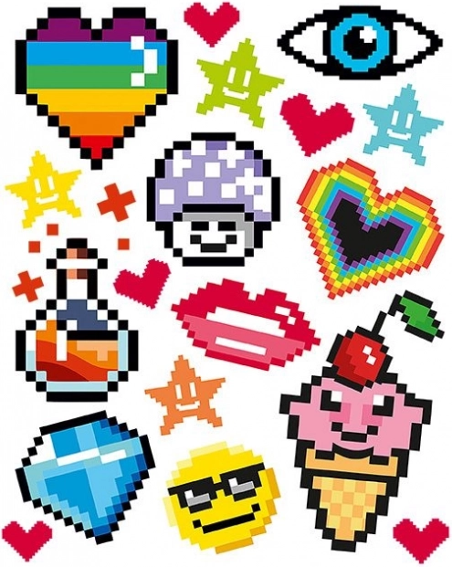 Termoprianjajuće slike piksel motivi – 2 velika arka