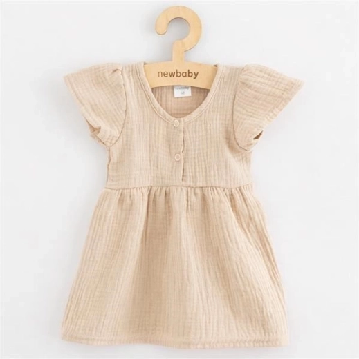 Dječja muslin haljina New Baby bež 80 (9–12 mj.)