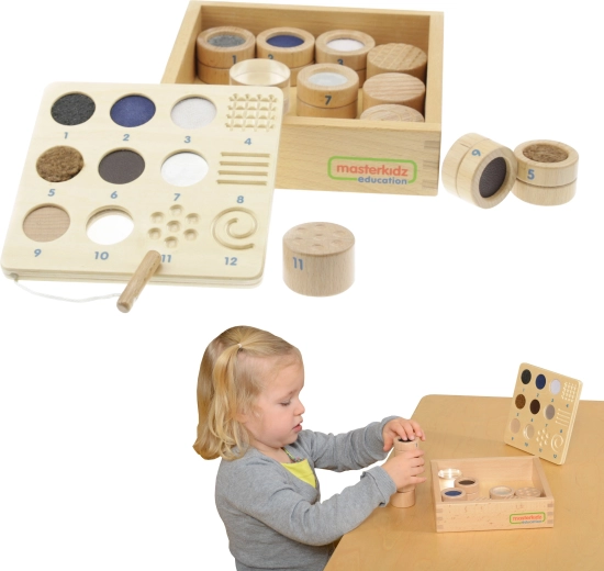 osjetilna igra za dodir materijal i tekstura 12 elemenata montessori