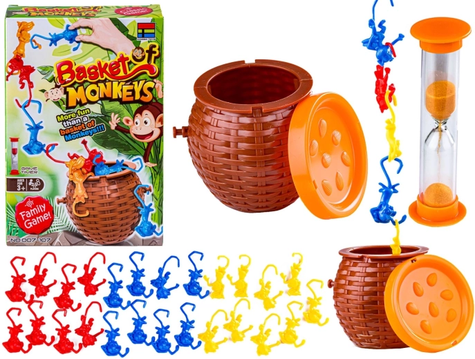 Dexterity game: monkey basket