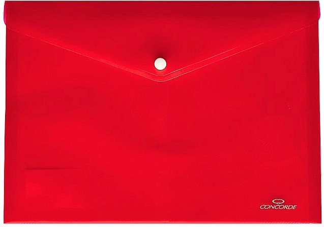 Spisovne mape s drukom A4 prozirno crvene CONCORDE
