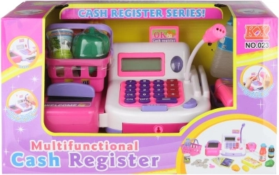 Children's Toy Cash Register with Conveyor Belt and Accessories