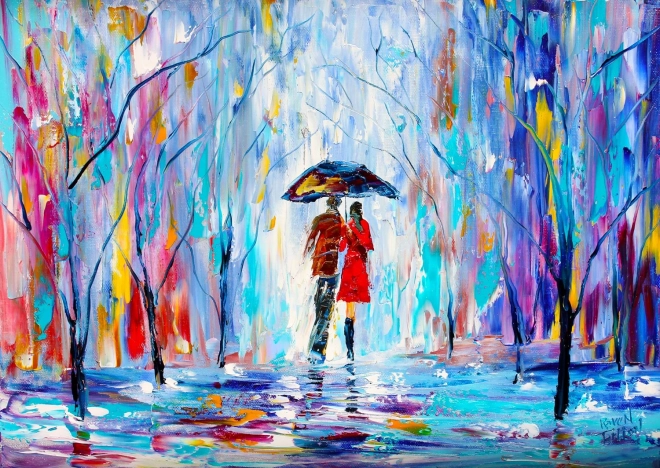 Puzzle Enjoy Ljubav na kiši 1000 dijelova