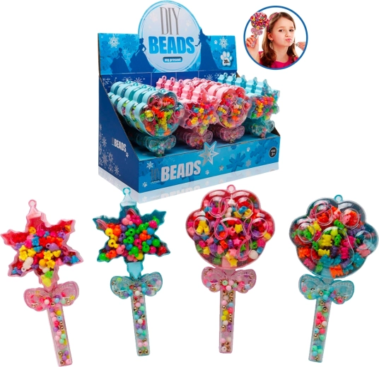Kreativni set perlica za nizanje u štapiću, 4 vrste