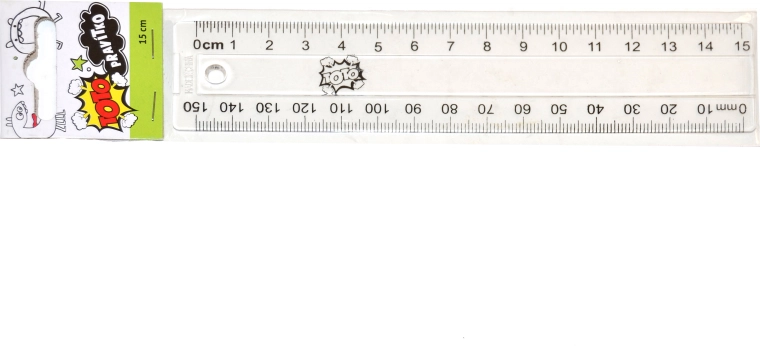 Ravnalo 15 cm prozirno