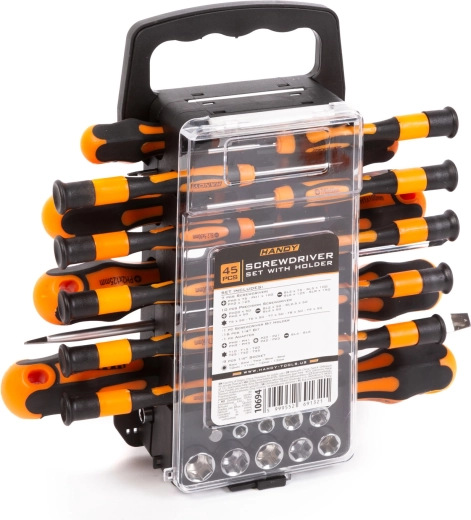 Handy Screwdriver Set in Case, 45 Pieces