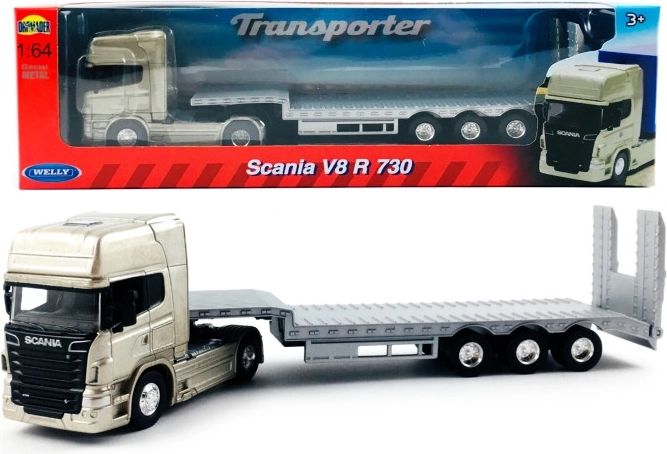 Welly kamion Scania 1:64 s poluprikolicom