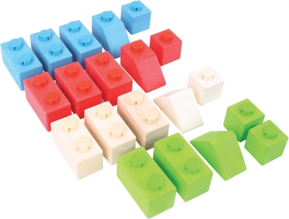 Bigjigs Baby Drvene Građevne Kocke Primary Set