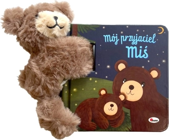 Mój przyjaciel miś with a plush teddy bear