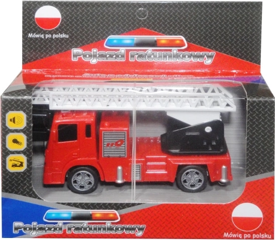 Spasilačko vozilo s poljskim glasovnim modulom i svjetlima