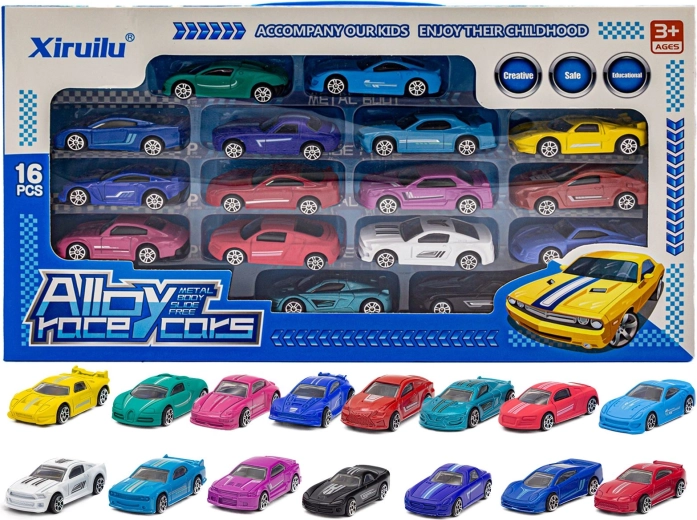 Set metalnih autića na navijanje – 16 komada